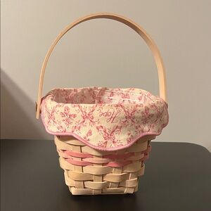 Longaberger 2001 Horizon of Hope Handwoven Basket with Light Wood Tone
